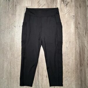 Black high-waisted leggings with pockets Size L